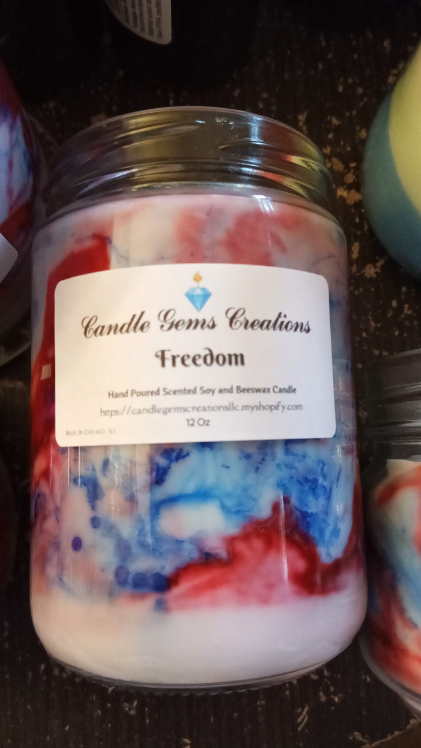 Freedom Limited Edition Marble Candle Hand Poured