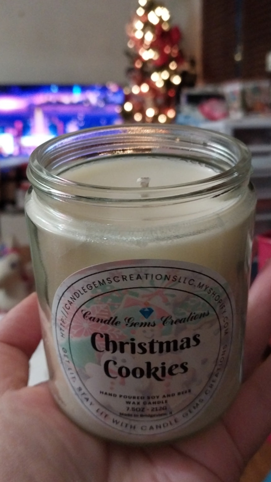 Christmas cookies hand poured candle