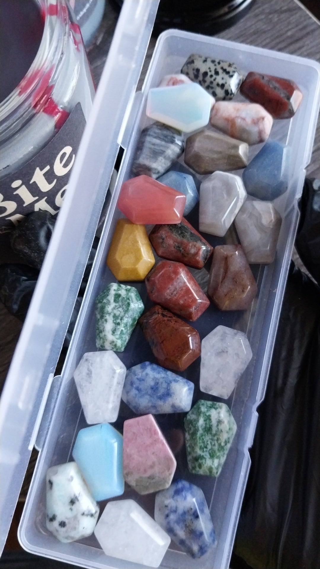 Bite Me Hand Poured Candle and coffin gem set limited Fall edition