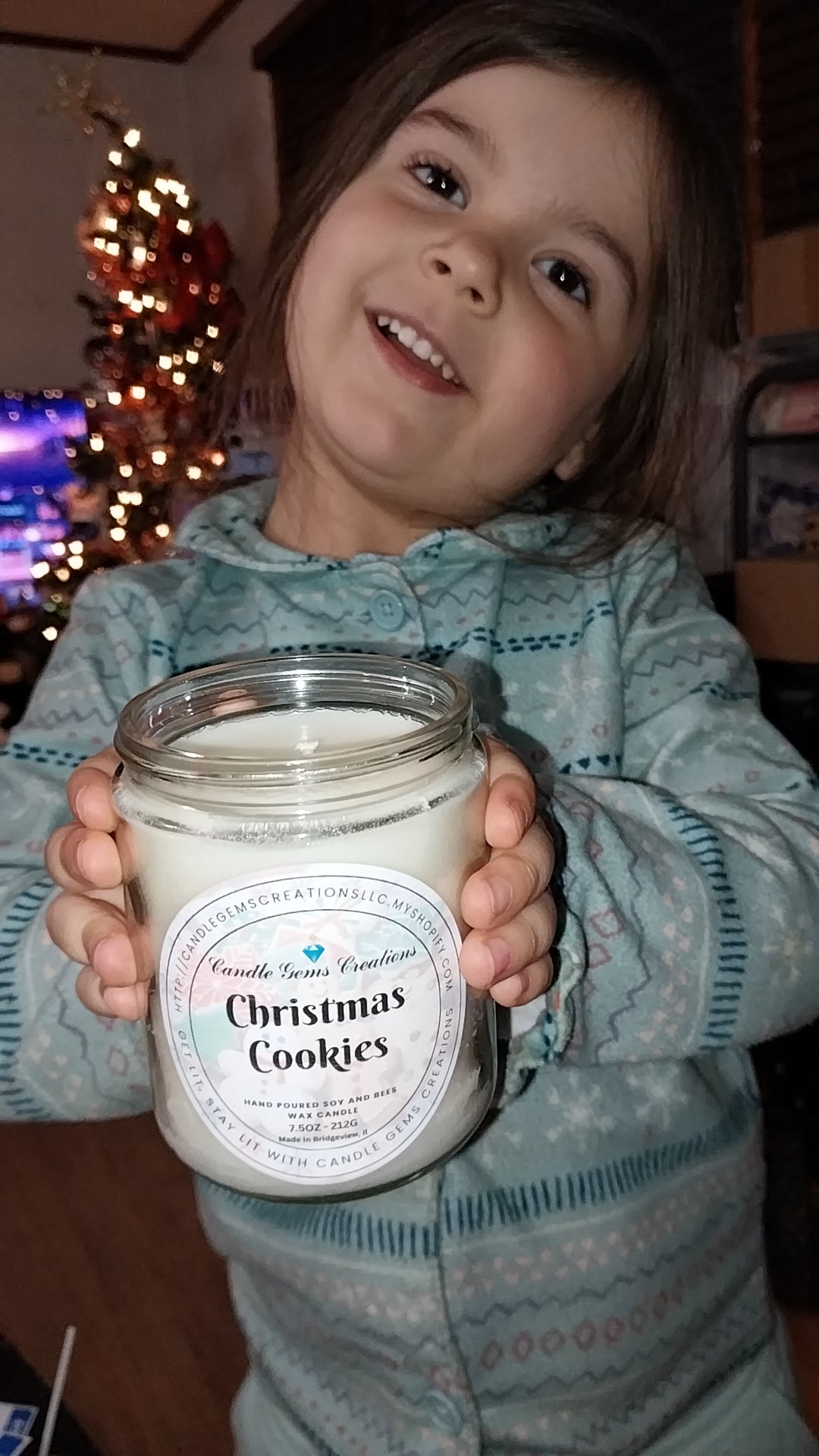 Christmas cookies hand poured candle