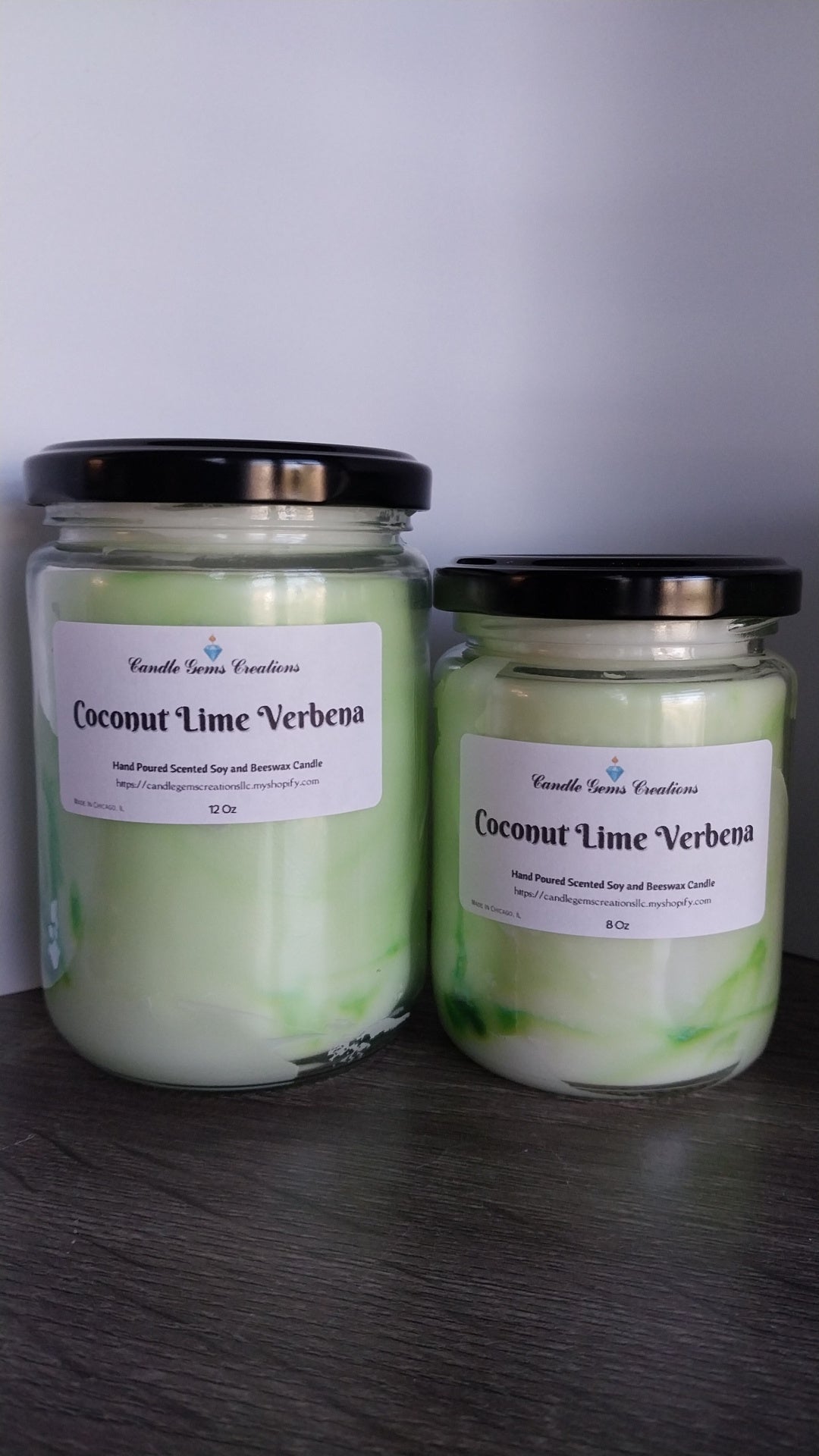 Coconut Lime Verbena Hande Poured Candle