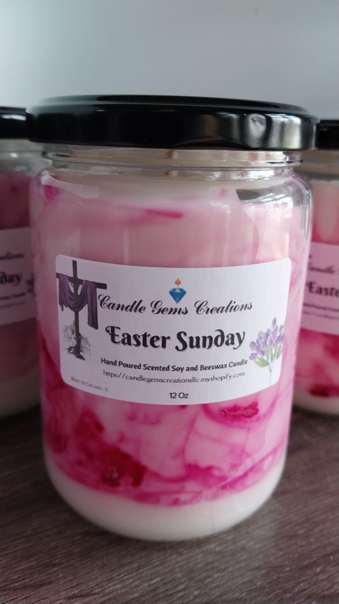 CLEARANCE Easter Sunday Hand Poured Candle