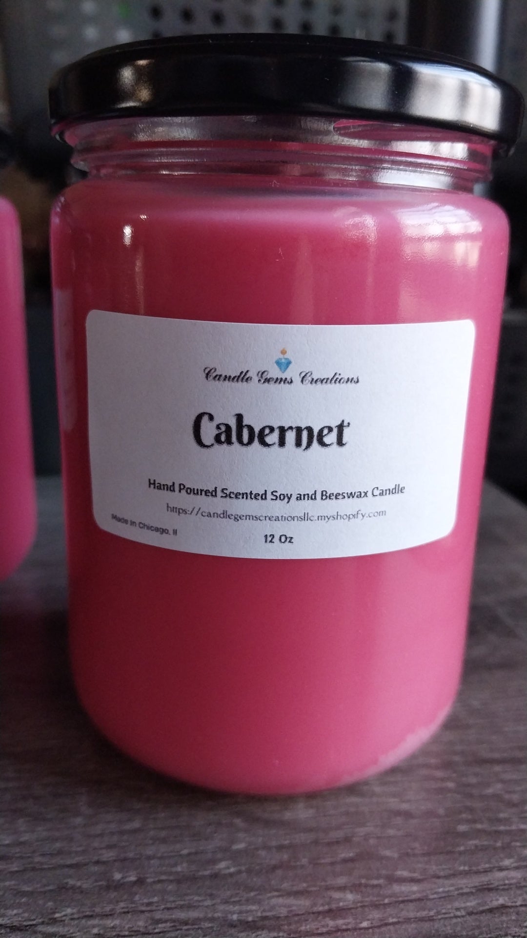 CLEARANCE Cabernet Candle Hand Poured