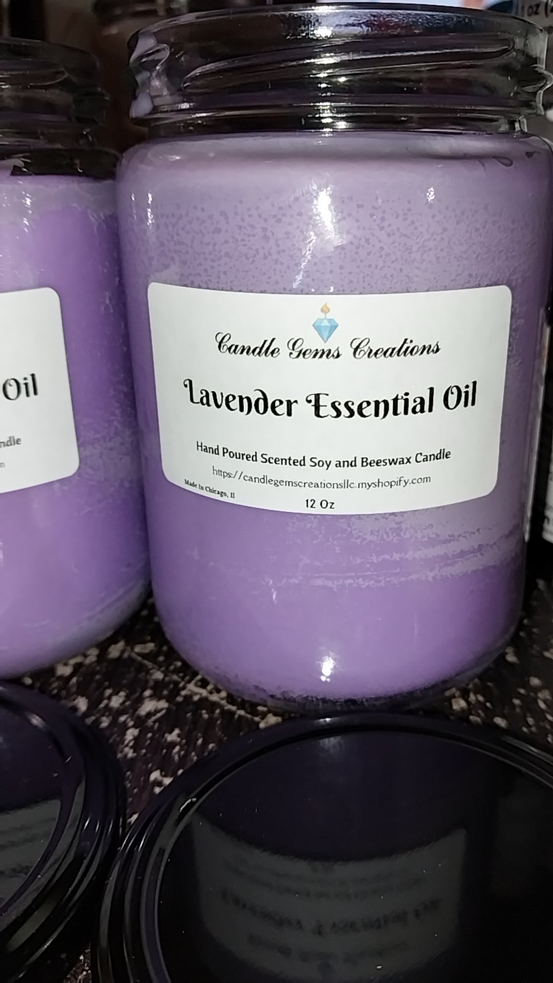 Lavender Essential oil Hand Poured Soy and Beeswax Candle