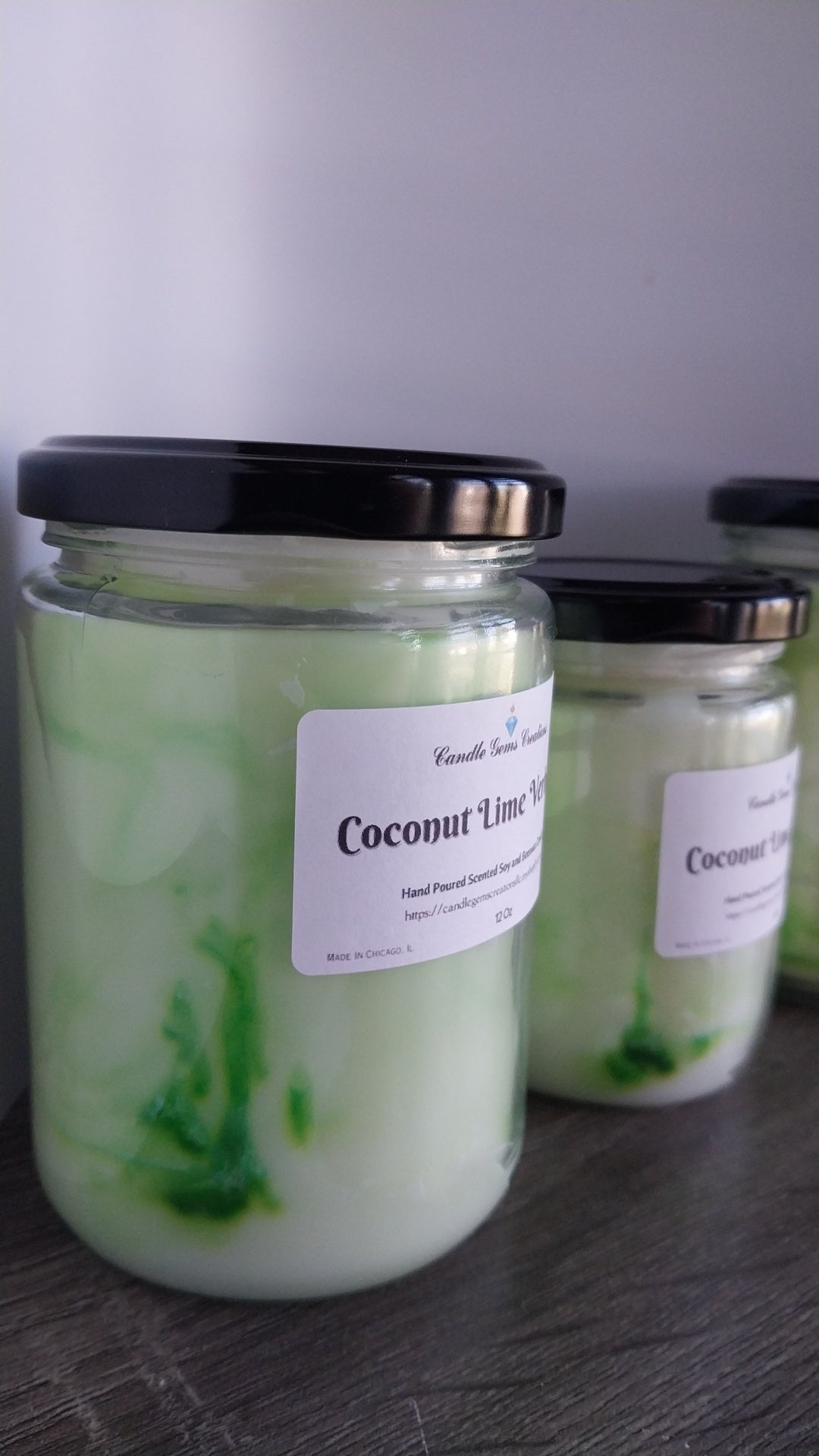 Coconut Lime Verbena Hande Poured Candle