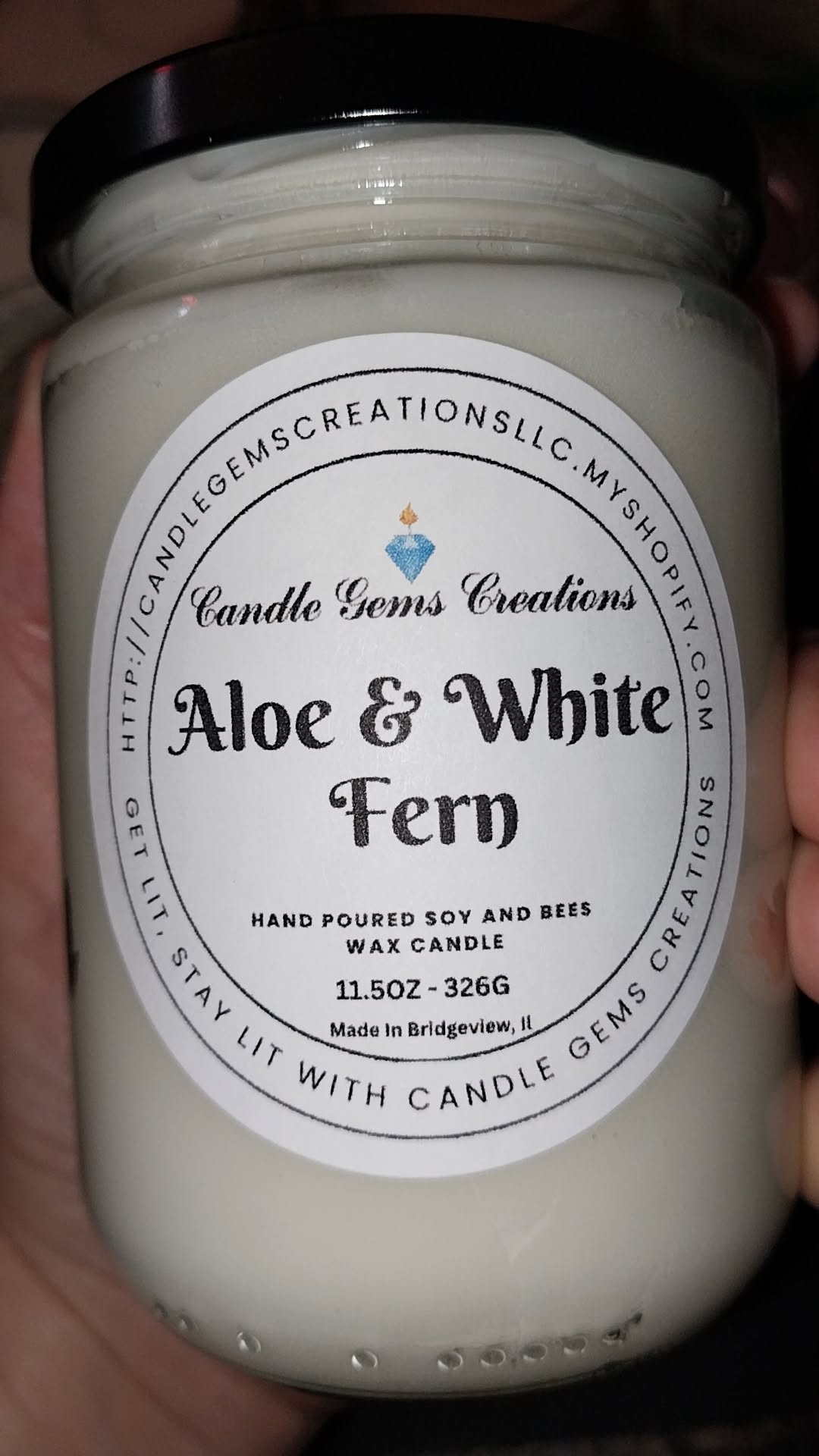 Aloe & White Fern hand Crafted Candle