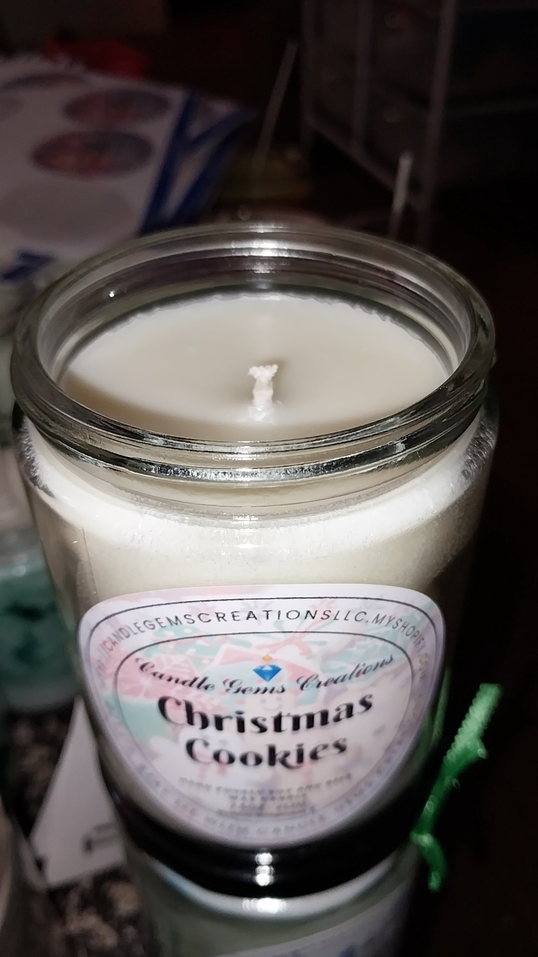 Christmas cookies hand poured candle