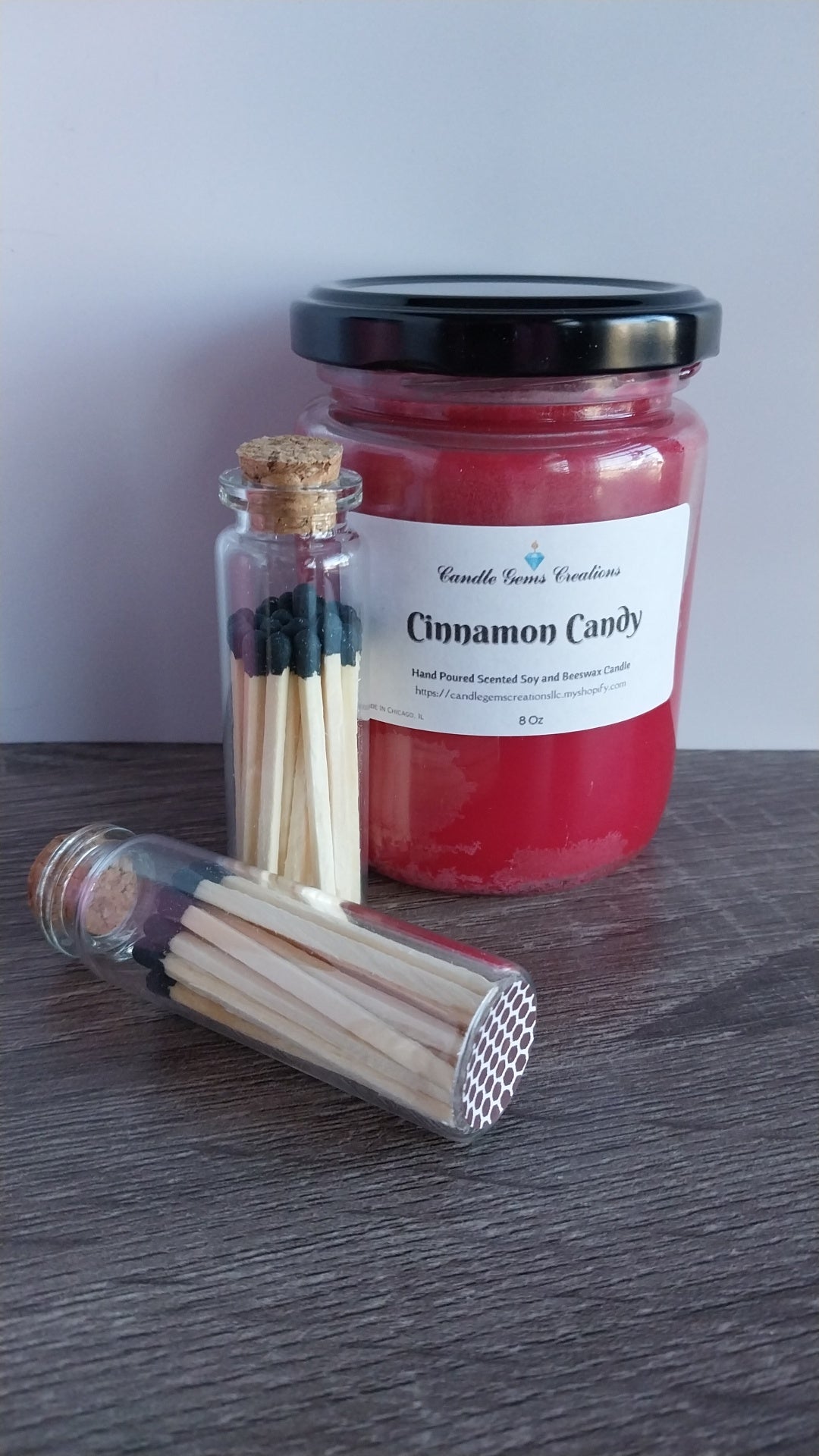 Apothecary Matchstick Jar and Matches