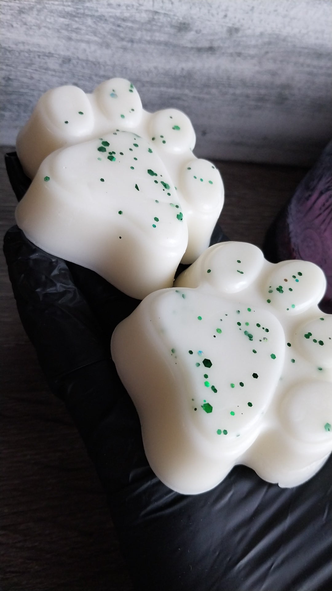 Glitter Paw Print Soap
