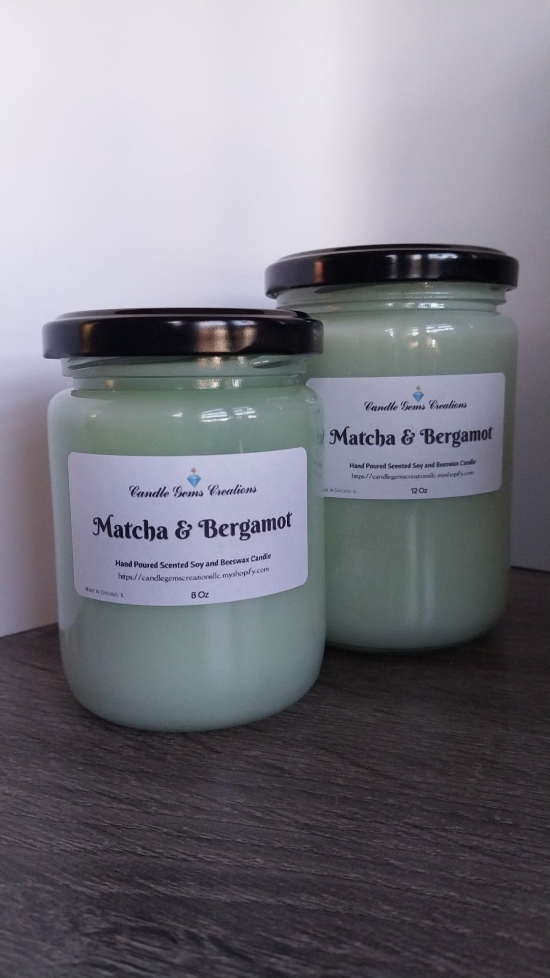 CLEARANCE Matcha and bergamot Hande Poured Candle