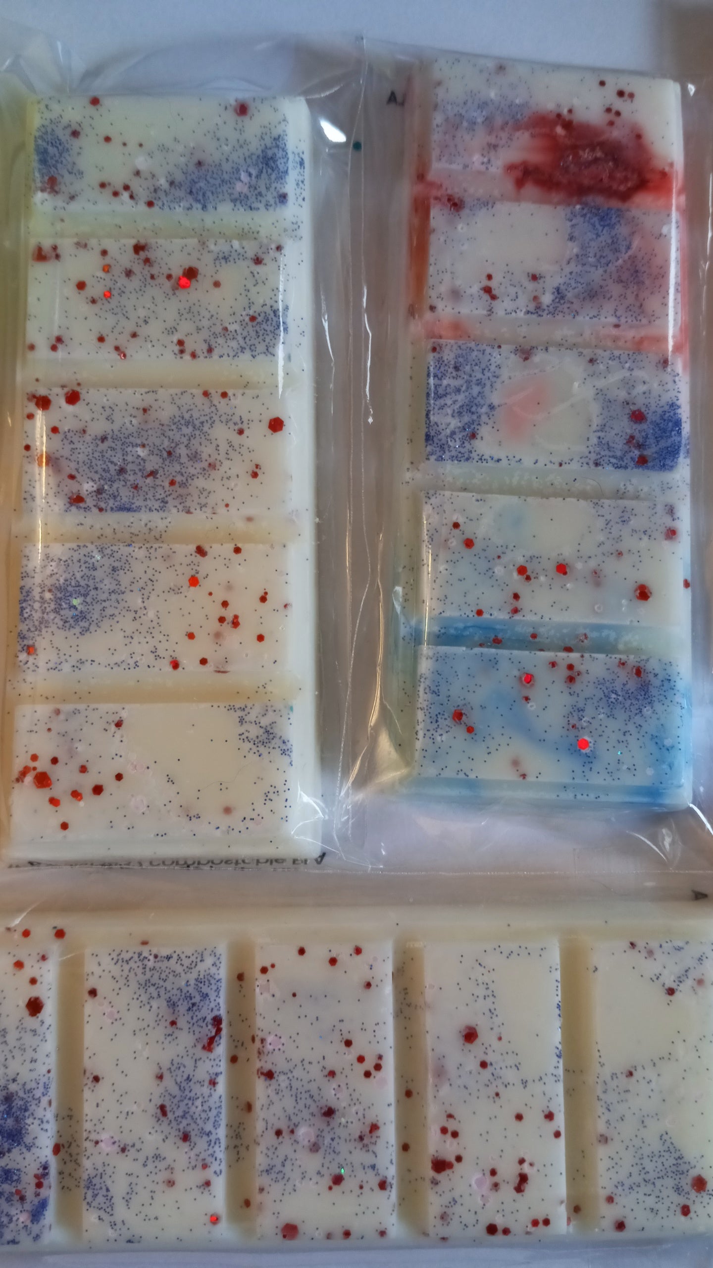 Firecracker Pop Limited Edition Marble or Glitter snap bar wax melts Hand Poured