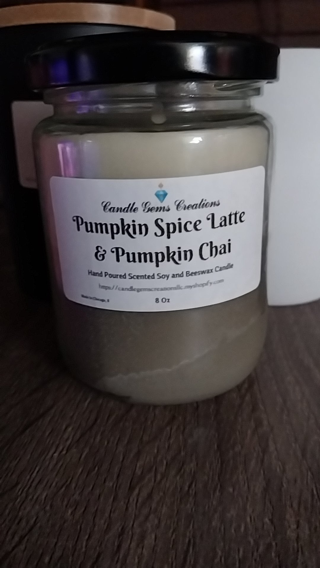 Pumpkin Chai + Pumpkin Spice Latte Candle Hand Poured