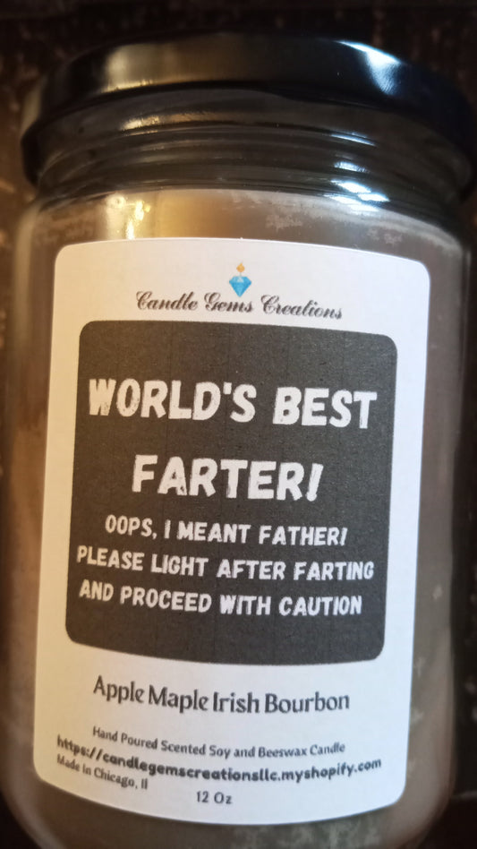 CLEARANCE World's Greatest Dad Limited Edition Candle Hand Poured Apple Maple Bourbon