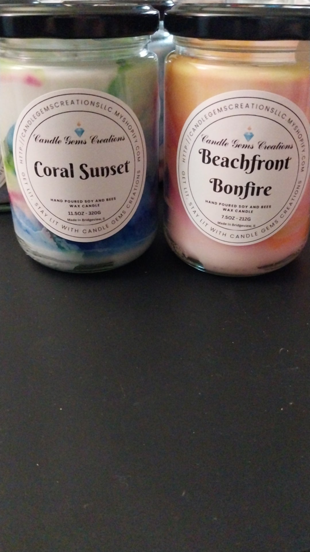 Coral Sunset Candle Hand Poured limited edition c