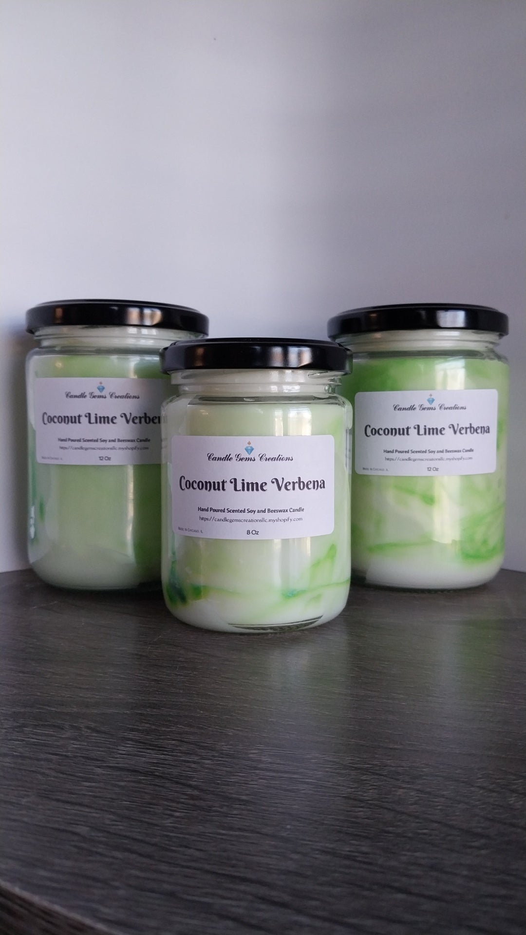 Coconut Lime Verbena Hande Poured Candle