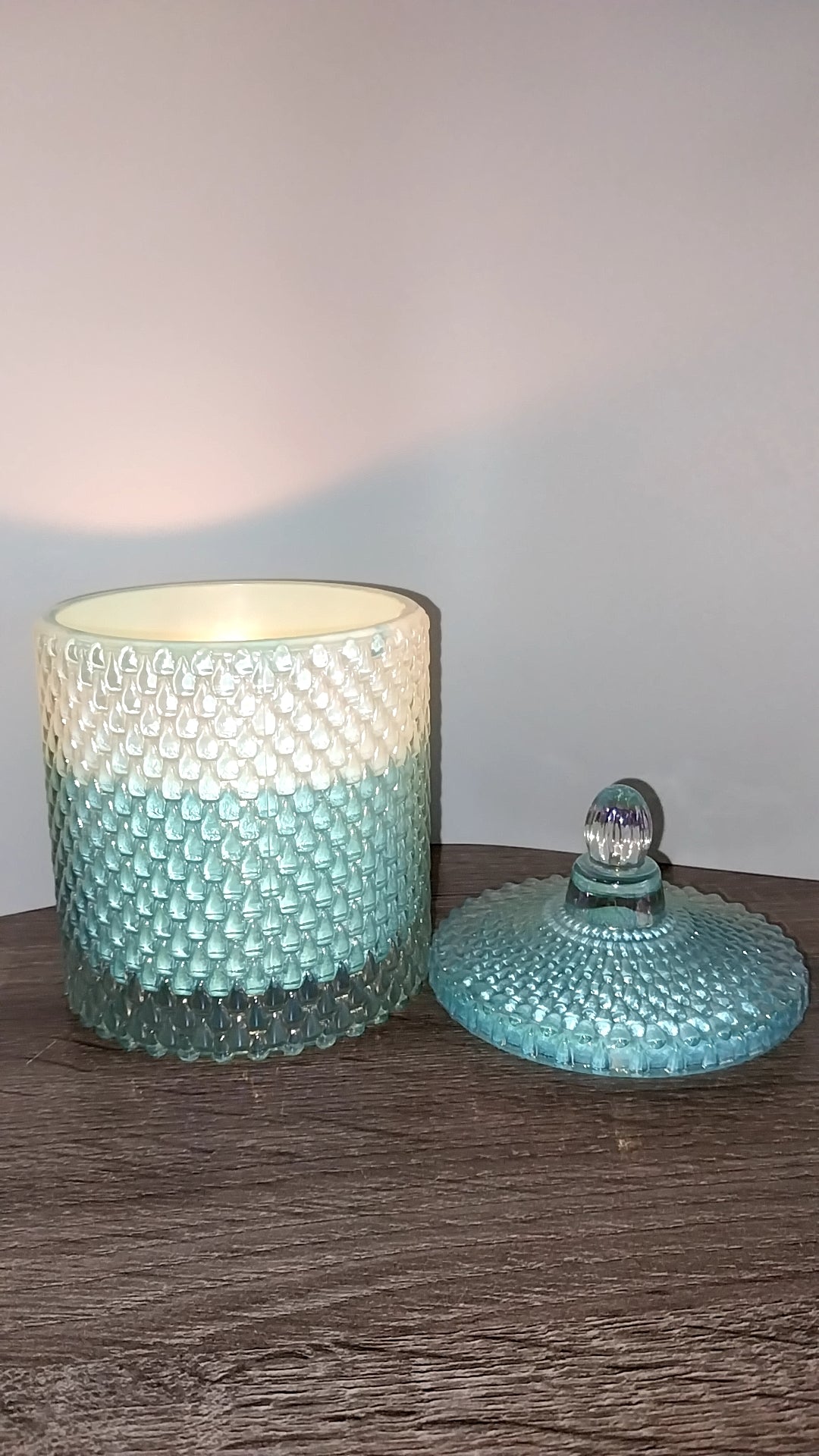 Sel De Mer Luxury Turquoise Vessel with Large Healing Natural Crystals