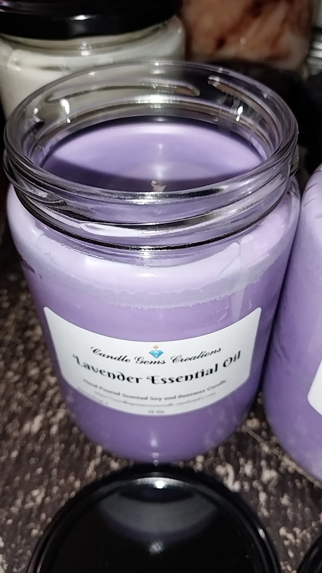 Lavender Essential oil Hand Poured Soy and Beeswax Candle