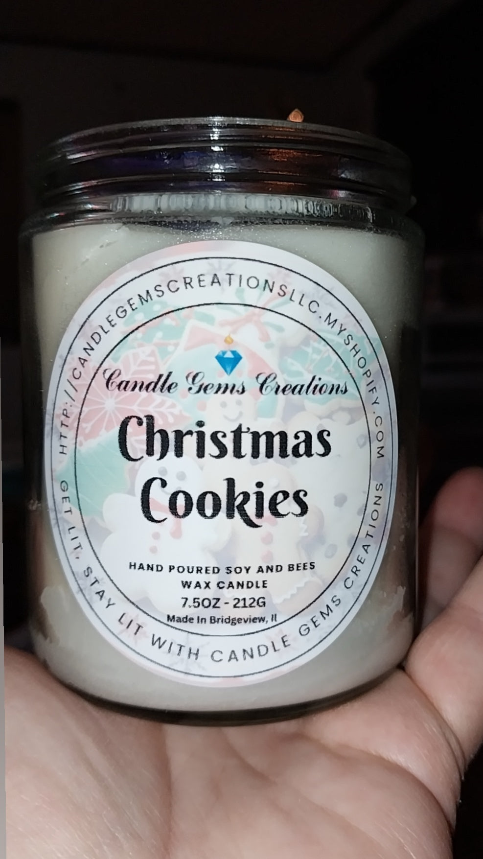 Christmas cookies hand poured candle