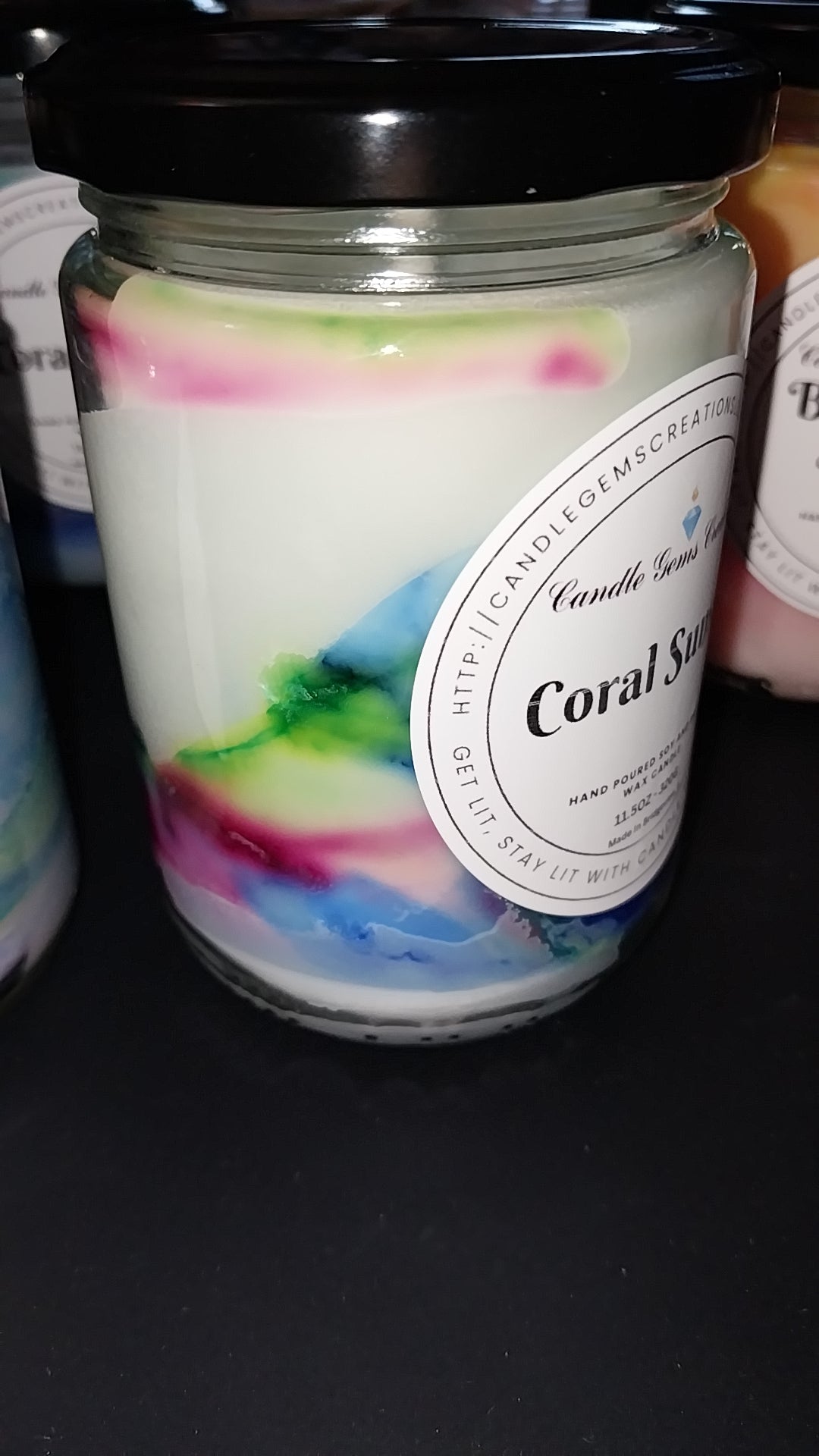 Coral Sunset Candle Hand Poured limited edition c