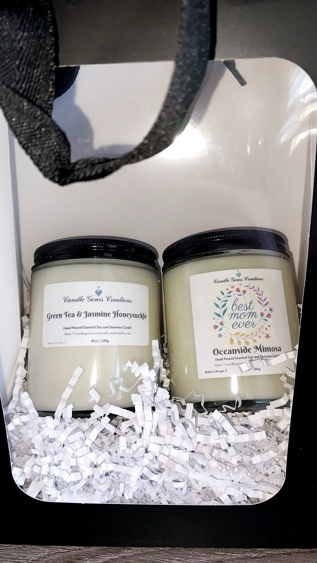 Candle gift bag set