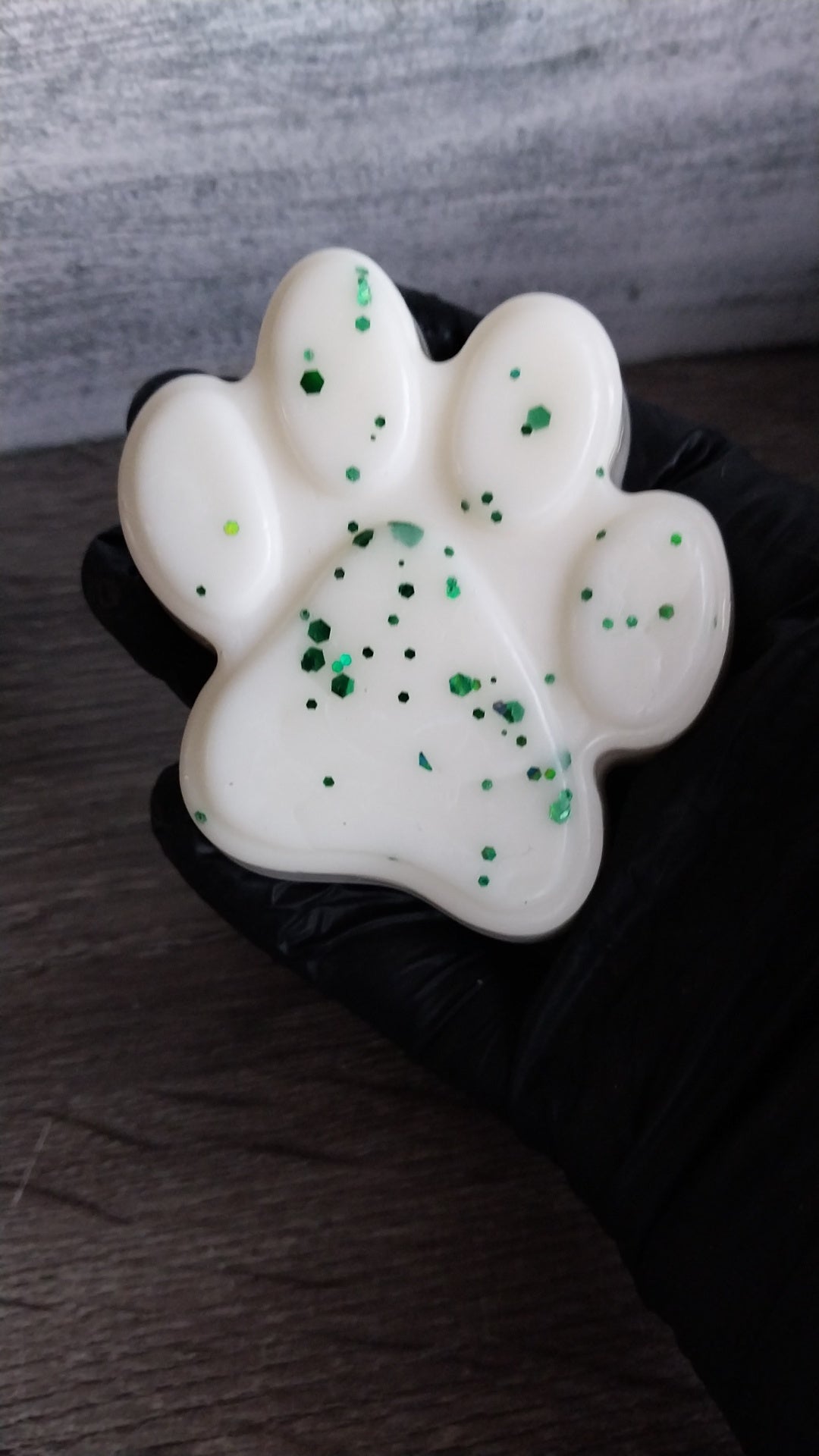 Glitter Paw Print Soap