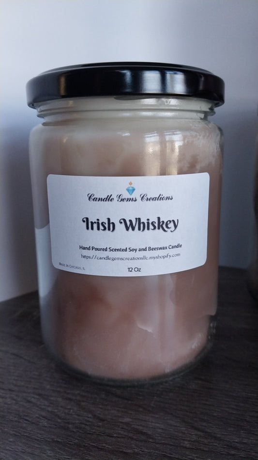 CLEARANCE Irish Whiskey Hande Poured Candle