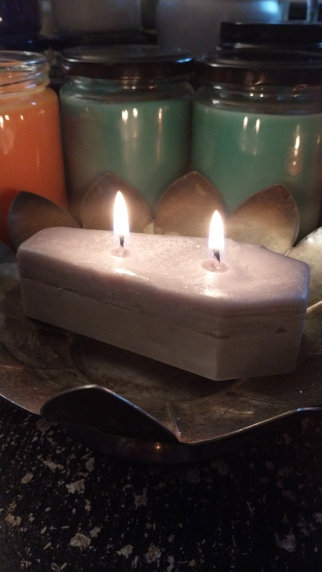 Color changing Coffin candle