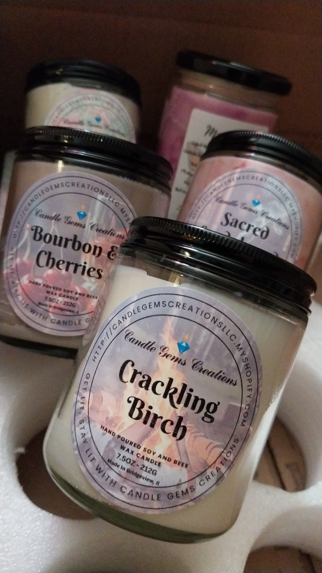 Crackling birch hand poured candle