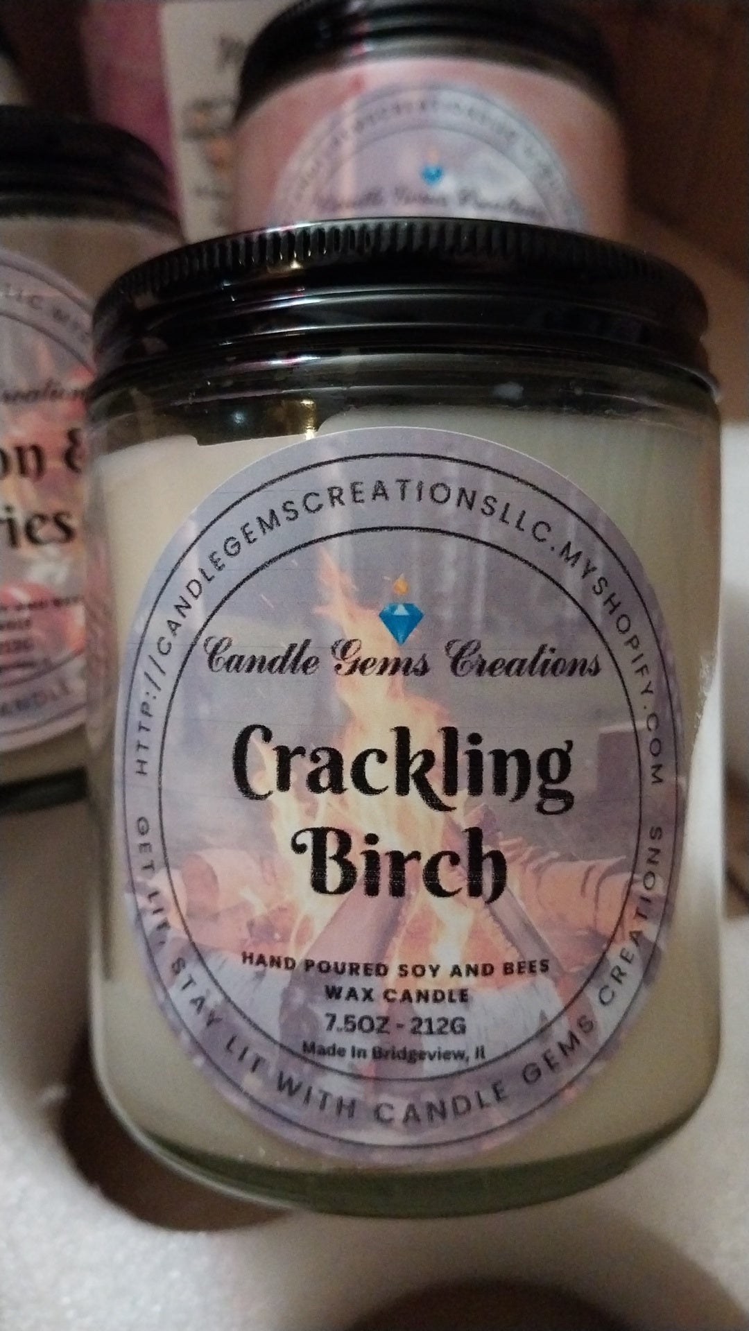 Crackling birch hand poured candle