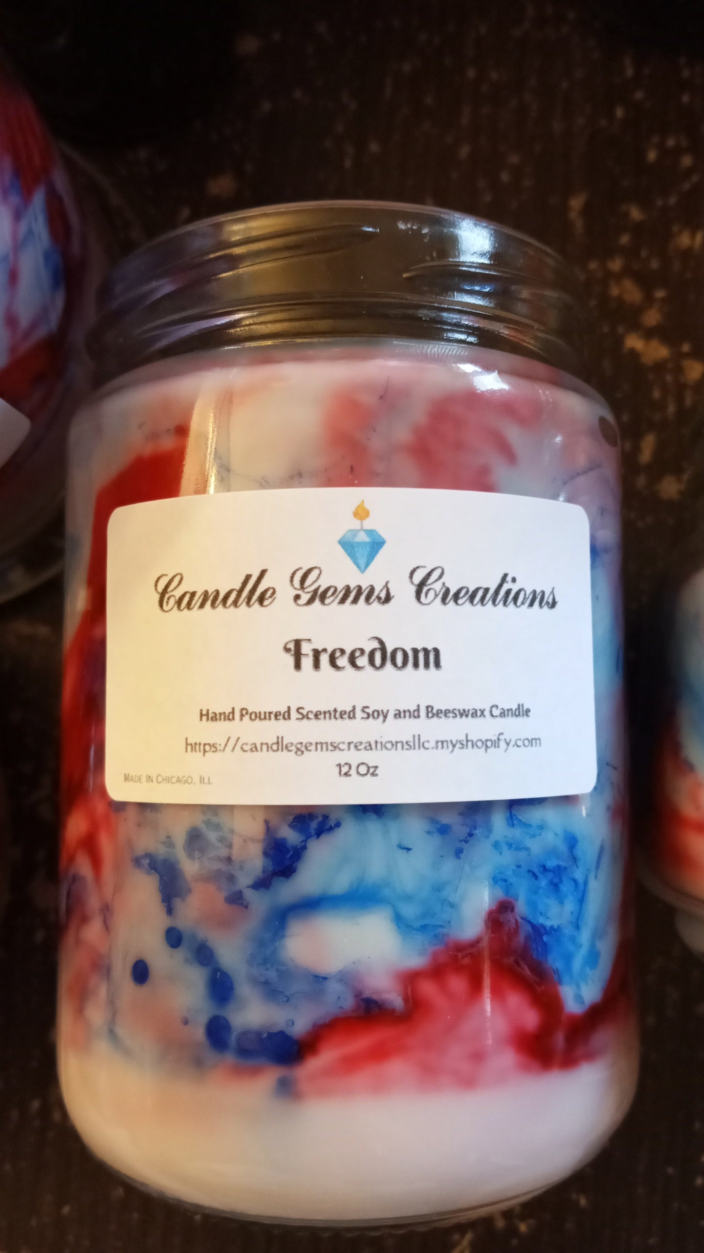 Freedom Limited Edition Marble Candle Hand Poured