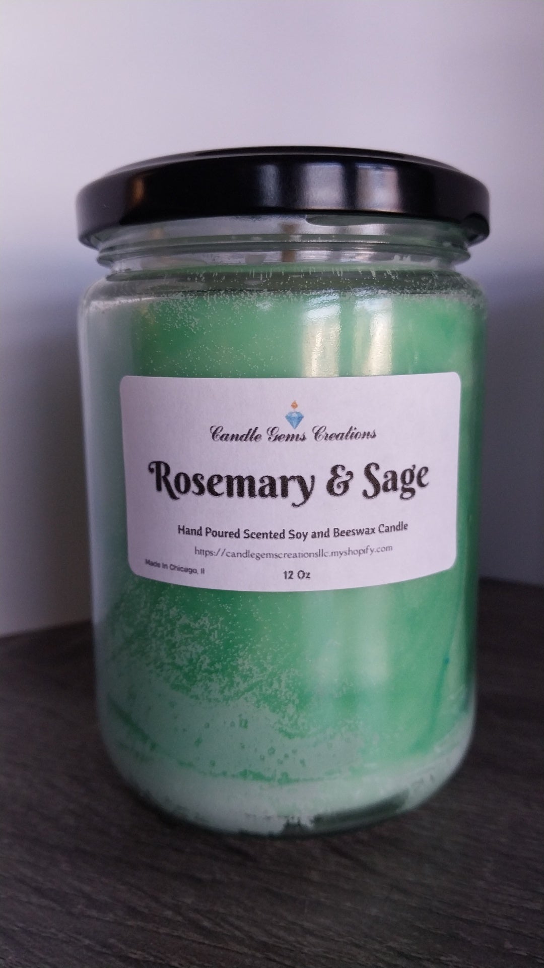 Rosemary Sage Hande Poured Candle