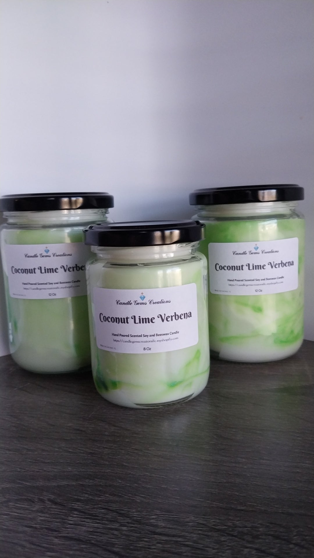 Coconut Lime Verbena Hande Poured Candle