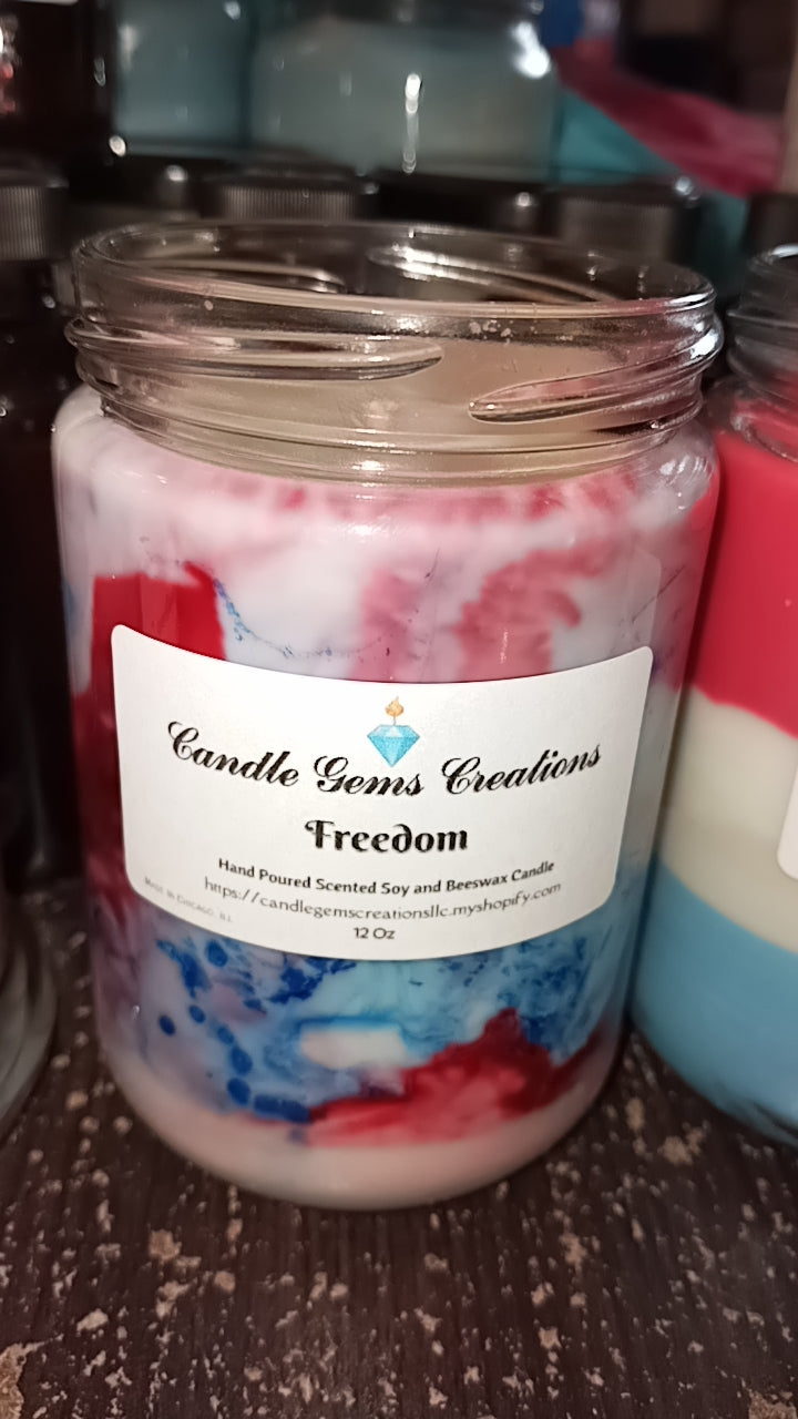 Freedom Limited Edition Marble Candle Hand Poured