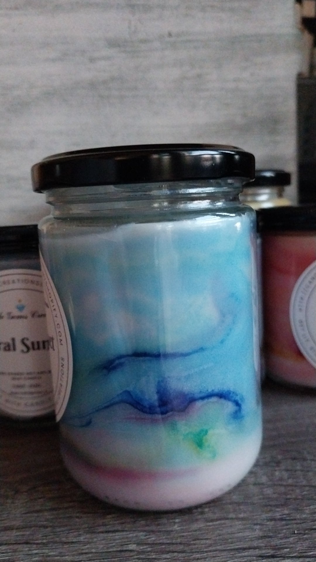 Coral Sunset Candle Hand Poured limited edition c