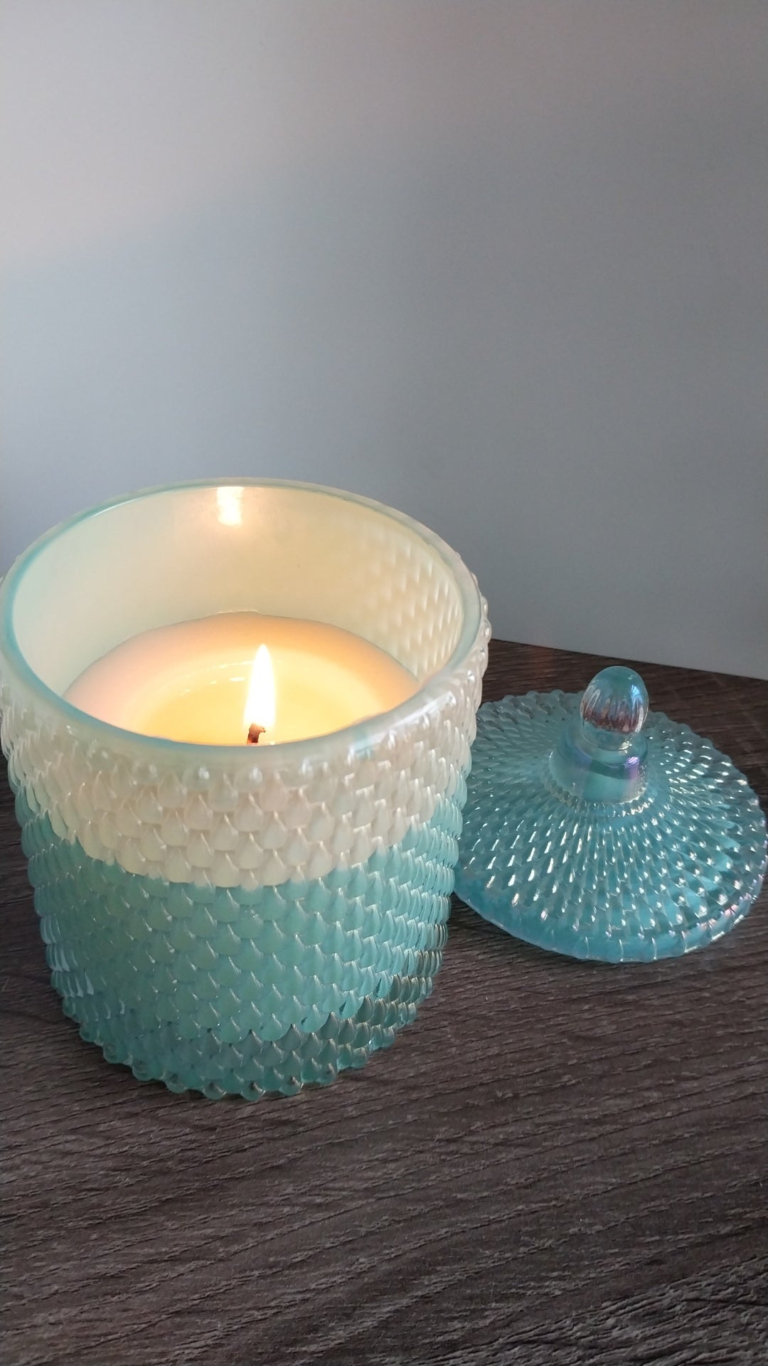 Sel De Mer Luxury Turquoise Vessel with Large Healing Natural Crystals