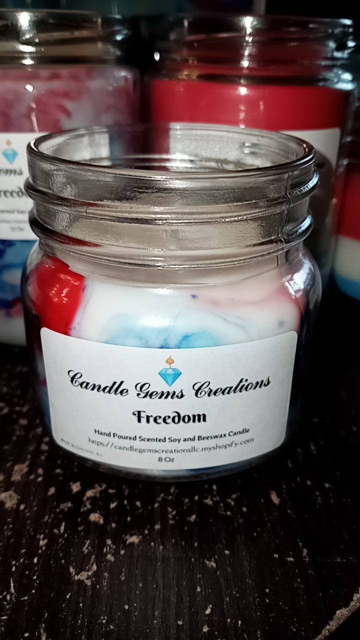 Freedom Limited Edition Marble Candle Hand Poured