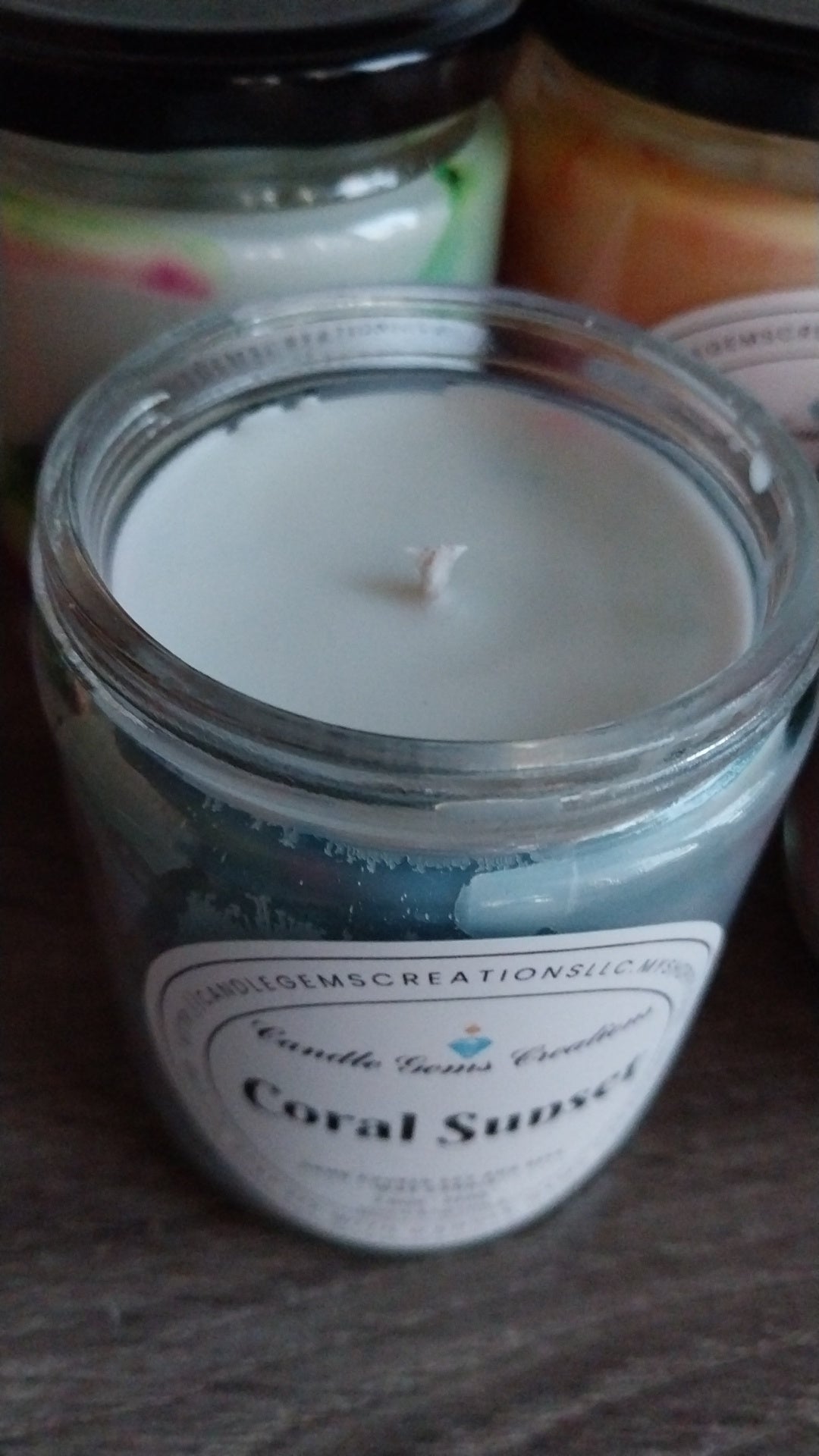Coral Sunset Candle Hand Poured limited edition c