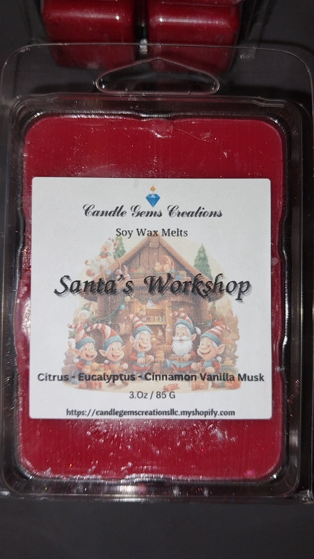 Santa's Workshop clamshell soy wax melts