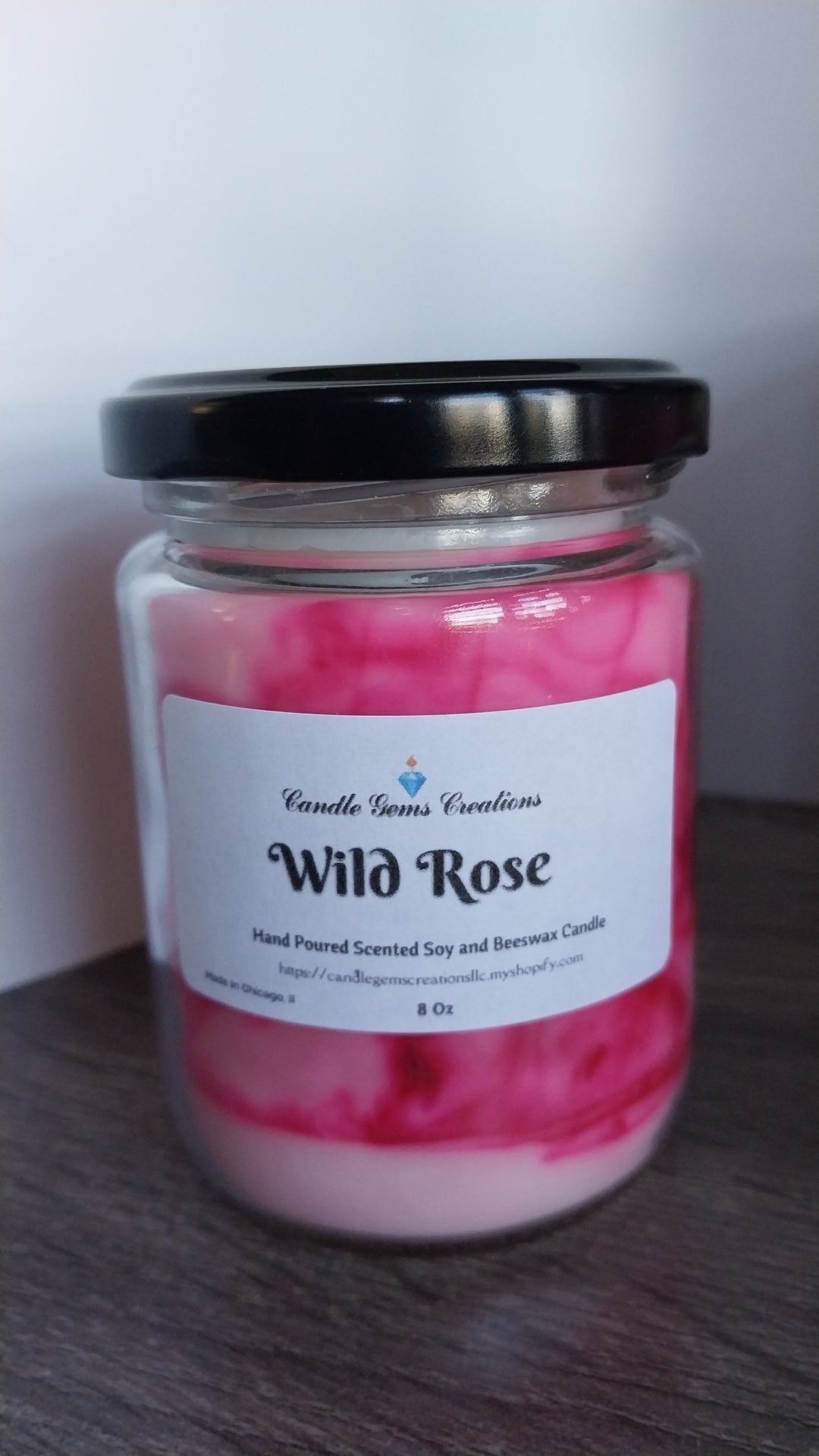 Wild Rose Hande Poured Candle