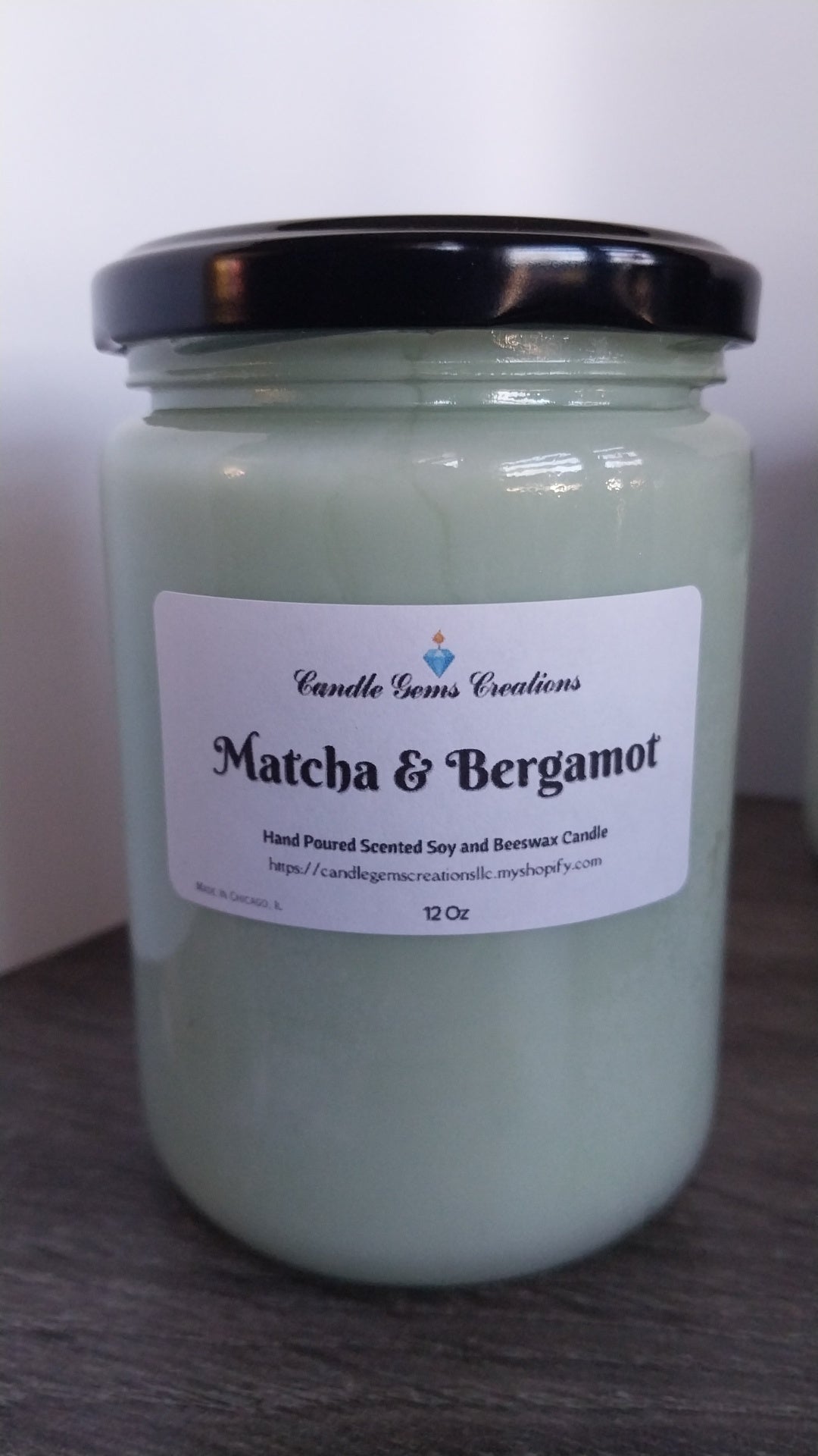 CLEARANCE Matcha and bergamot Hande Poured Candle