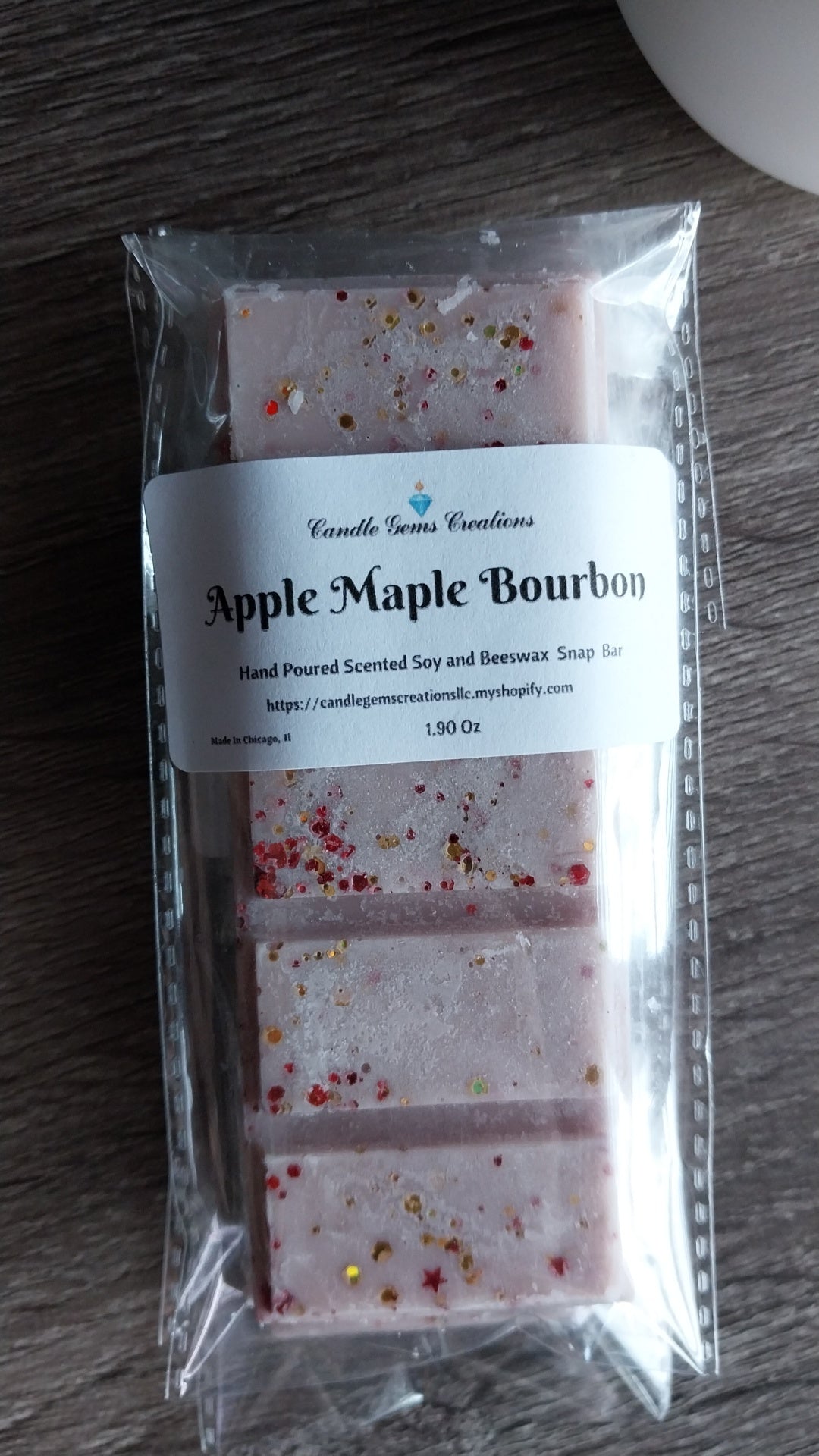 Apple Maple Bourbon Limited Edition Soy and Beeswax Snap Bar Wax Melts