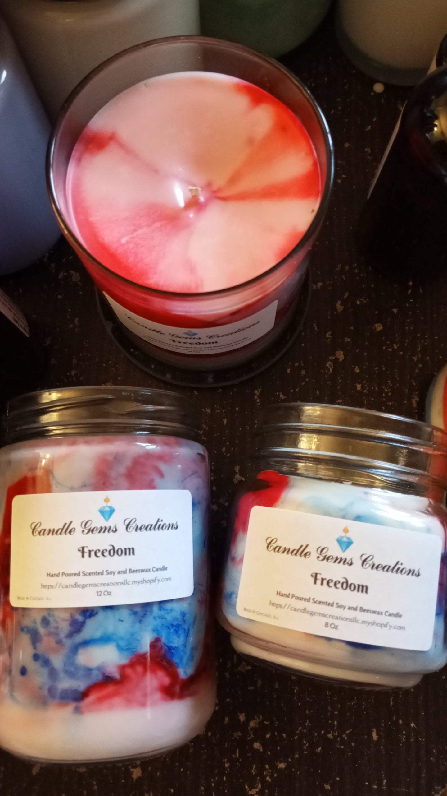 Freedom Limited Edition Marble Candle Hand Poured