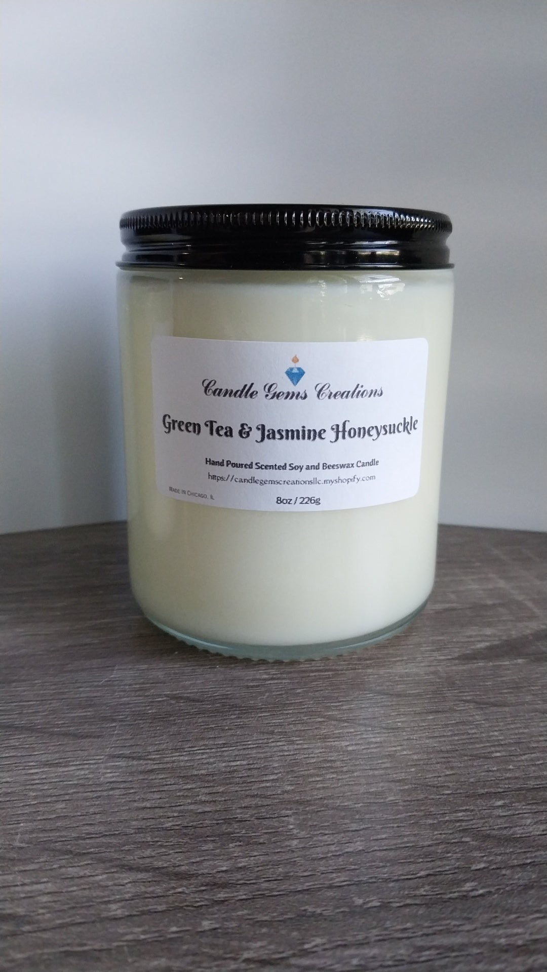 Green Tea & HoneysuckleJasmine-limited edition Hand Poured Candle