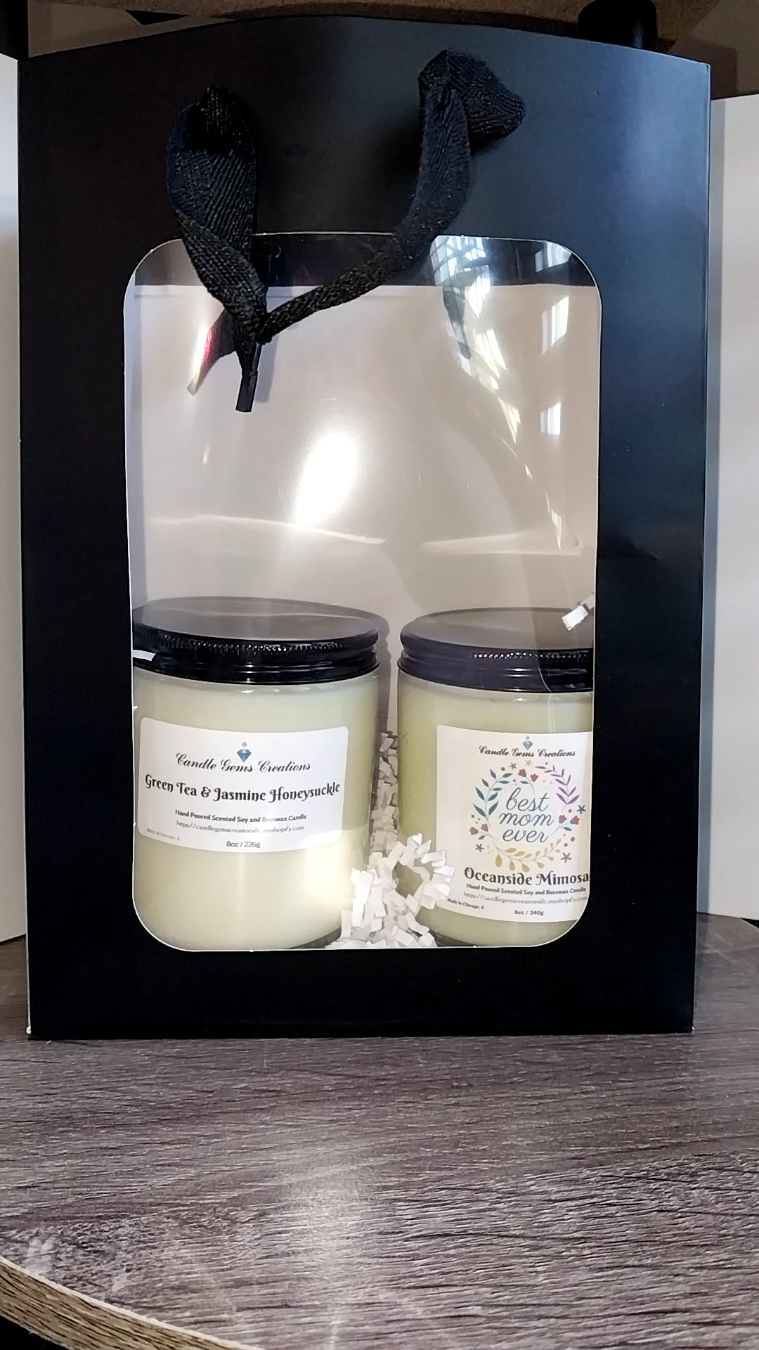 Candle gift bag set