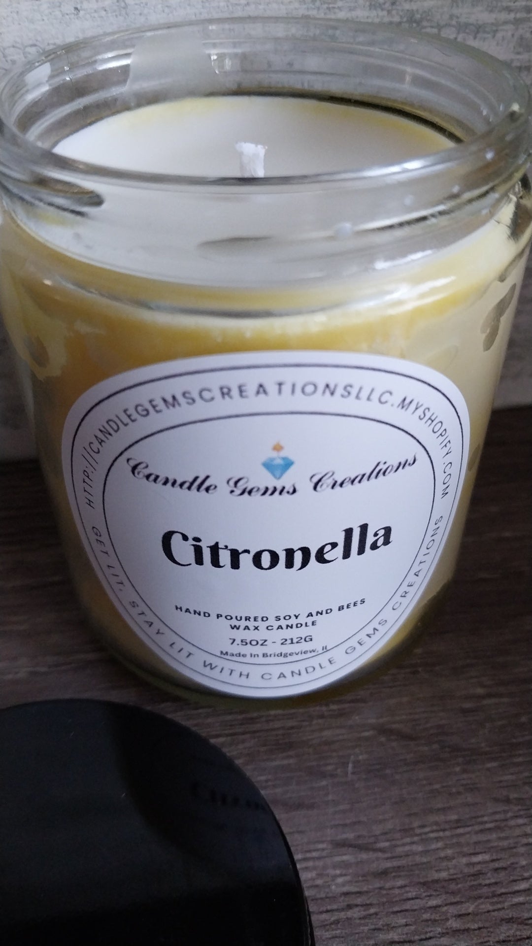 Natural Citronella Essential Oil Candle Hand Poured