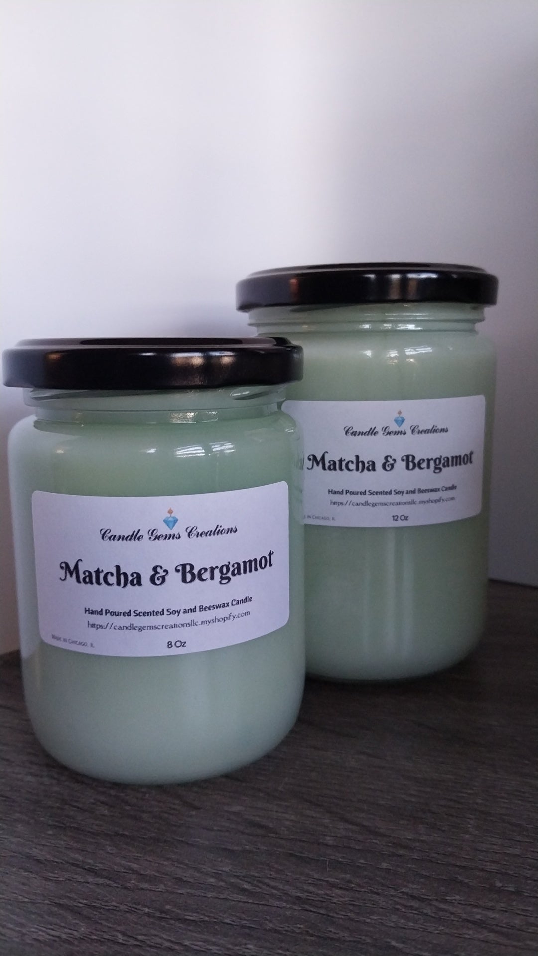 CLEARANCE Matcha and bergamot Hande Poured Candle