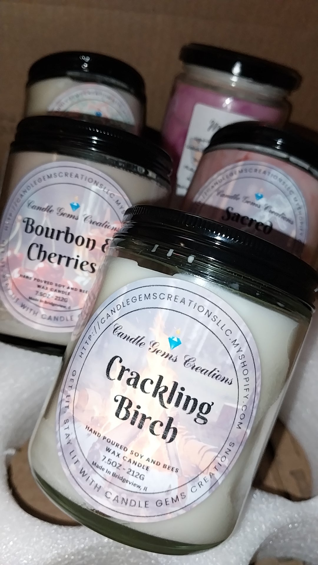 Crackling birch hand poured candle