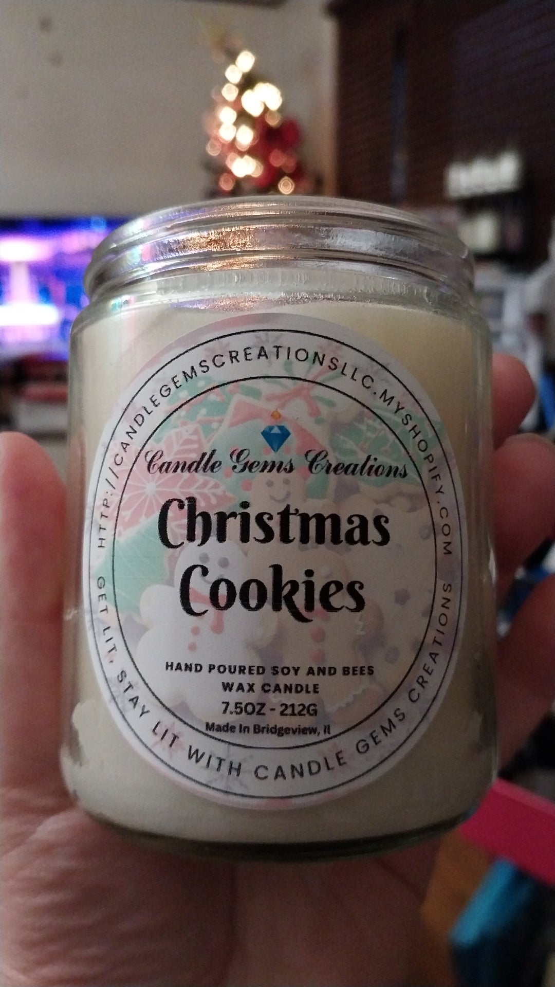 Christmas cookies hand poured candle