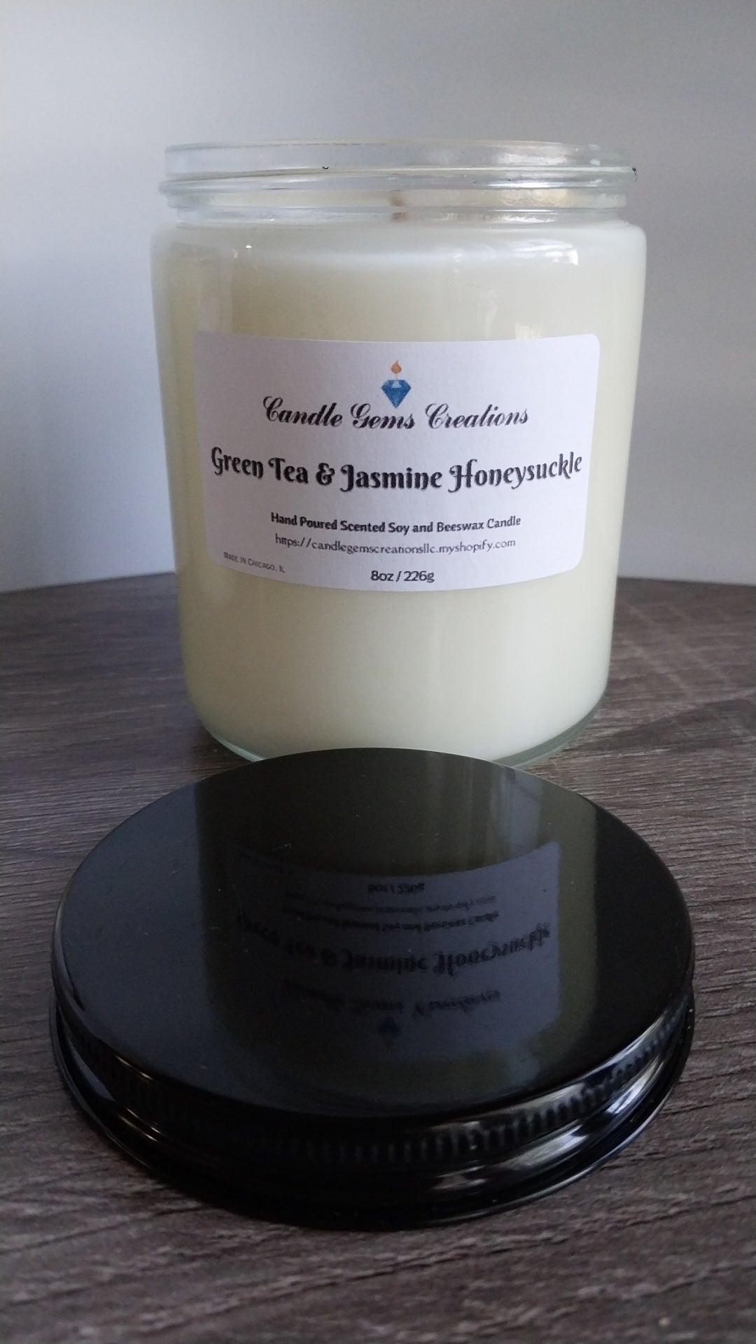 Green Tea & HoneysuckleJasmine-limited edition Hand Poured Candle