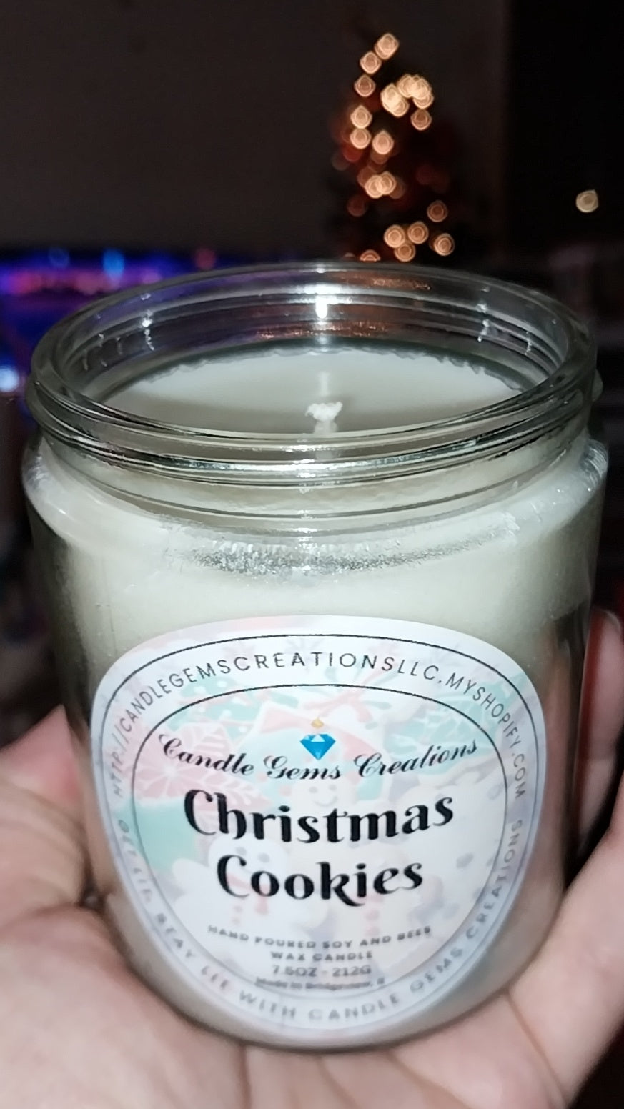 Christmas cookies hand poured candle